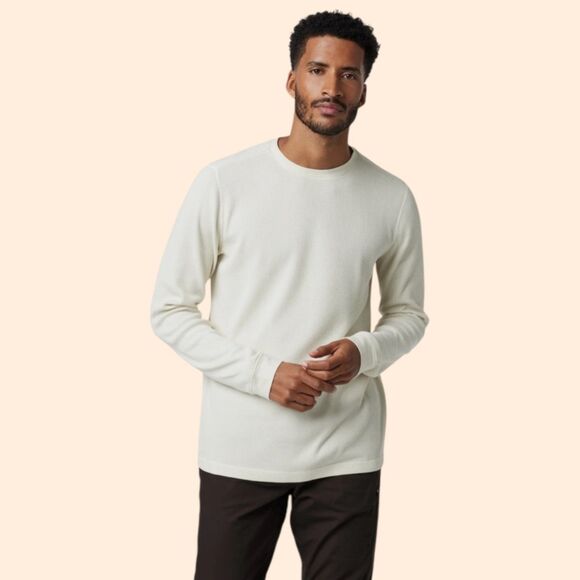 Vuori Waffle Crew Thermal Top Bone - Picture 1 of 7